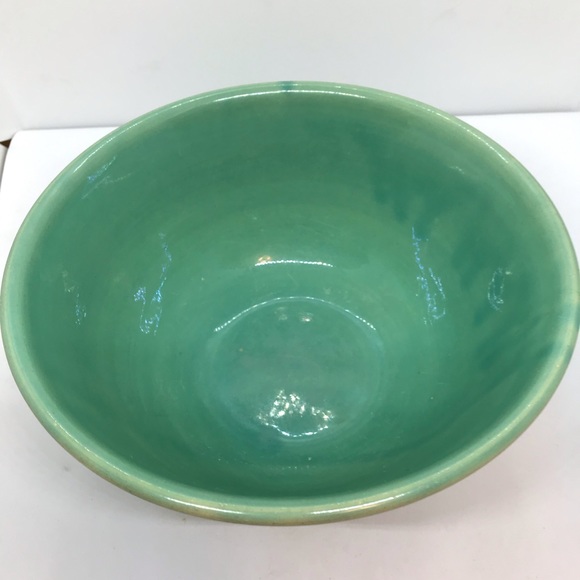 Vintage California Bauer Pottery Jade Green Mixing Bowl, #12 - Picture 2 of 6